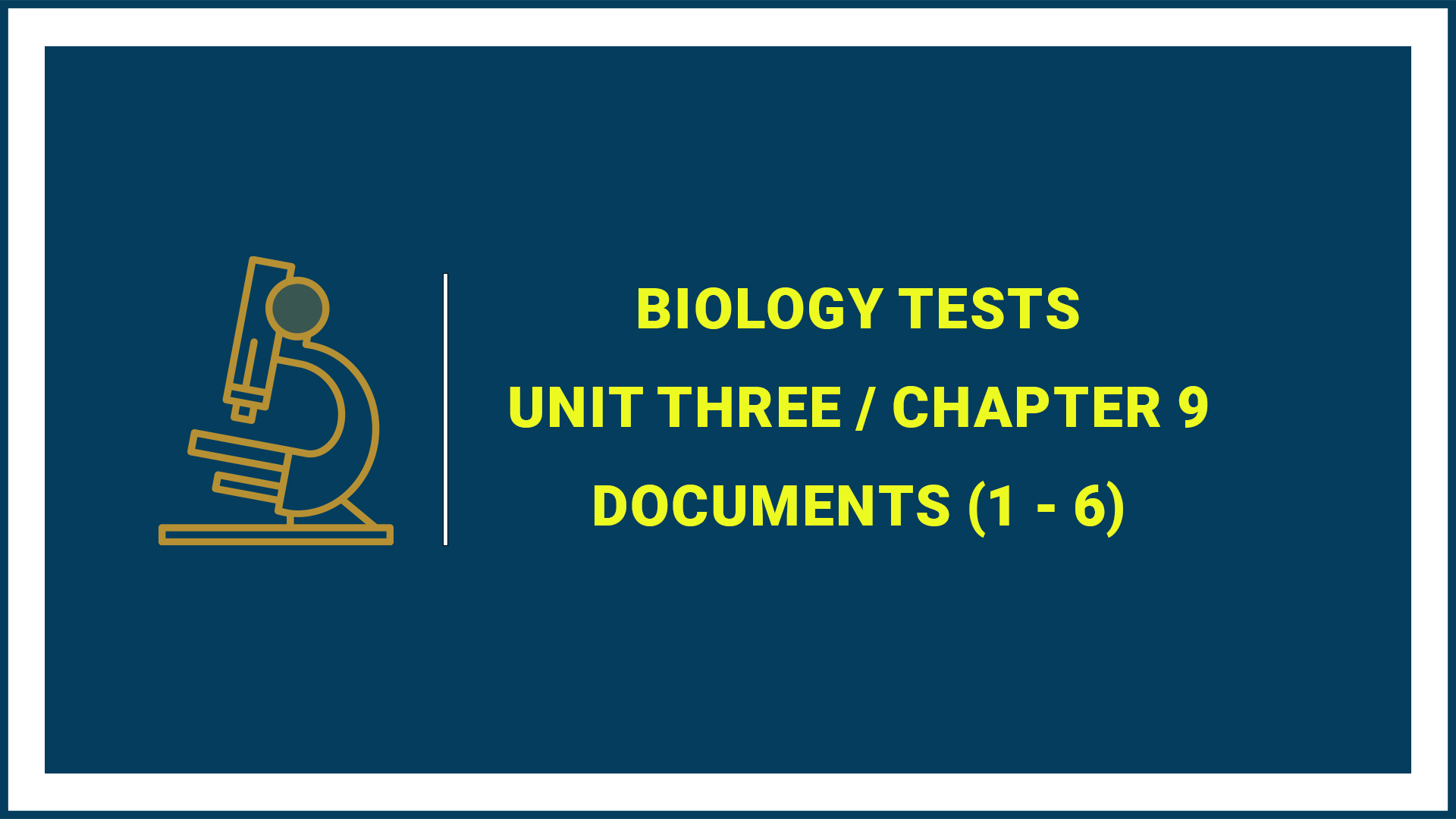 Unit Three: Chapter 9 (Documents 1 - 6)